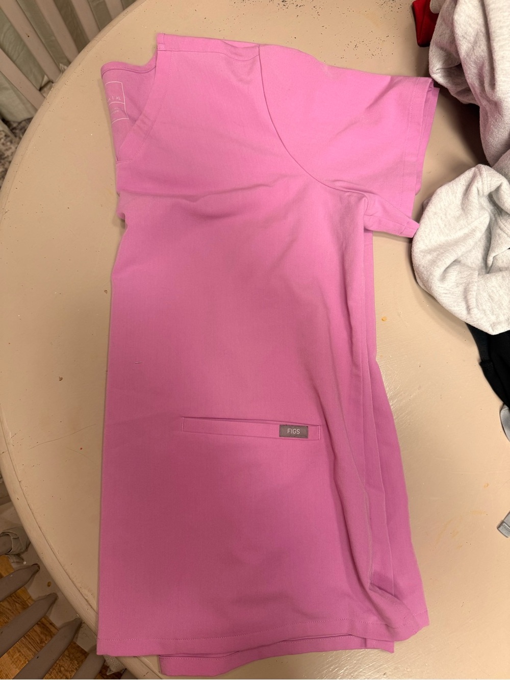 FIGS Pink Cloud Casma Scrub Top
